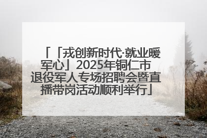 「戎创新时代·就业暖军心」2025年铜仁市退役军人专场招聘会暨直播带岗活动顺利举行