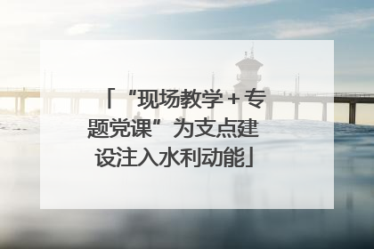 “现场教学＋专题党课”为支点建设注入水利动能