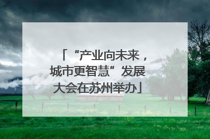 “产业向未来，城市更智慧”发展大会在苏州举办