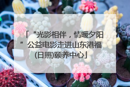 “光影相伴，情暖夕阳”公益电影走进山东港福(日照)颐养中心