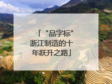 “品字标”浙江制造的十年跃升之路