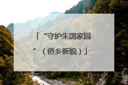 “守护朱鹮家园”（侨乡新貌）