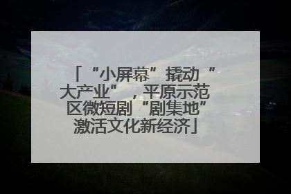 “小屏幕”撬动“大产业”，平原示范区微短剧“剧集地”激活文化新经济