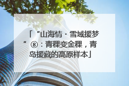 “山海情・雪域援梦”⑧：青稞变金稞，青岛援藏的高原样本