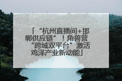 “杭州直播间+邯郸供应链”！角兽营“跨域双平台”激活鸡泽产业新动能