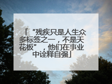 “残疾只是人生众多标签之一，不是天花板”，他们在事业中诠释自强