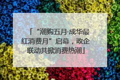 “潮购五月·成华最红消费月”启幕，政企联动共掀消费热潮