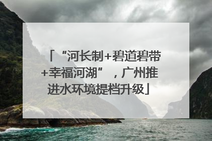 “河长制+碧道碧带+幸福河湖”，广州推进水环境提档升级