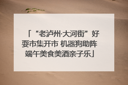 “老泸州·大河街”好耍市集开市 机器狗助阵端午美食美酒亲子乐