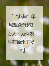 “苏超”单场观众首超3万人：为何发生在徐州主场？