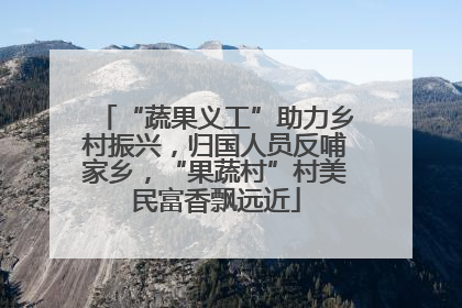 “蔬果义工”助力乡村振兴，归国人员反哺家乡，“果蔬村”村美民富香飘远近