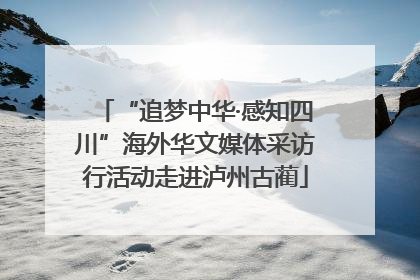 “追梦中华·感知四川”海外华文媒体采访行活动走进泸州古蔺