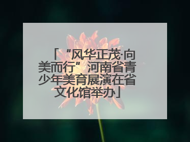 “风华正茂·向美而行”河南省青少年美育展演在省文化馆举办