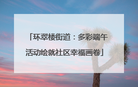 环翠楼街道：多彩端午活动绘就社区幸福画卷
