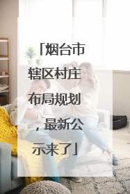 烟台市辖区村庄布局规划，最新公示来了