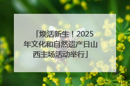 焕活新生！2025年文化和自然遗产日山西主场活动举行