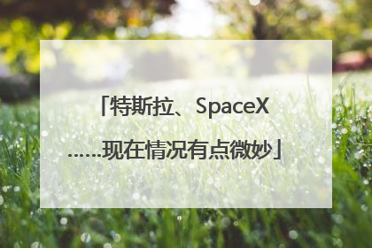 特斯拉、SpaceX……现在情况有点微妙