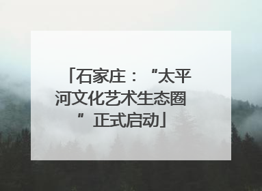 石家庄：“太平河文化艺术生态圈”正式启动