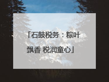 石鼓税务：粽叶飘香 税润童心