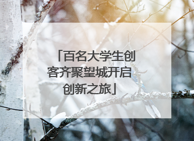 百名大学生创客齐聚望城开启创新之旅
