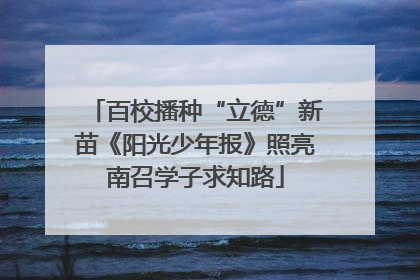 百校播种“立德”新苗《阳光少年报》照亮南召学子求知路
