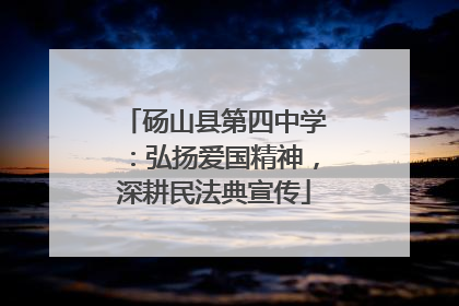 砀山县第四中学：弘扬爱国精神，深耕民法典宣传