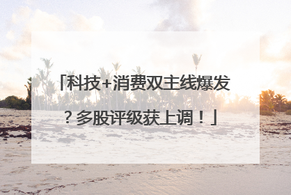 科技+消费双主线爆发？多股评级获上调！