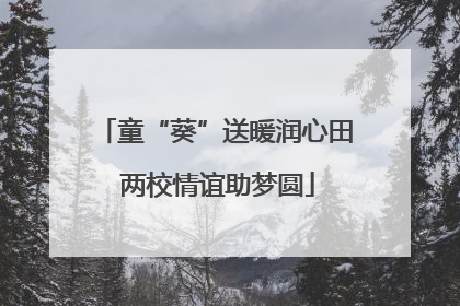 童“葵”送暖润心田 两校情谊助梦圆