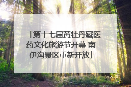 第十七届黄牡丹藏医药文化旅游节开幕 南伊沟景区重新开放
