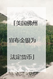 美国佛州宣布金银为法定货币