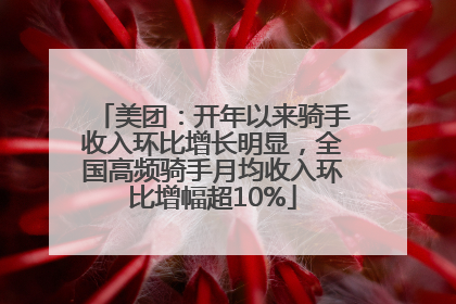 美团：开年以来骑手收入环比增长明显，全国高频骑手月均收入环比增幅超10%