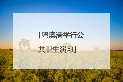 粤澳港举行公共卫生演习
