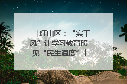 红山区：“实干风”让学习教育照见“民生温度”