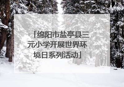 绵阳市盐亭县三元小学开展世界环境日系列活动