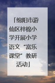 绵阳市游仙区梓棉小学开展小学语文“富乐课堂”教研活动