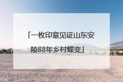 一枚印章见证山东安陵88年乡村蝶变