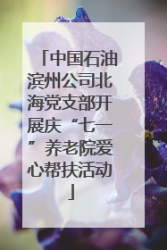 中国石油滨州公司北海党支部开展庆“七一”养老院爱心帮扶活动