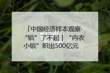 中国经济样本观察·“镇”了不起｜“内衣小镇”织出500亿元“里子产业”