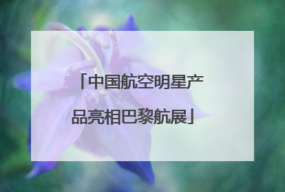 中国航空明星产品亮相巴黎航展