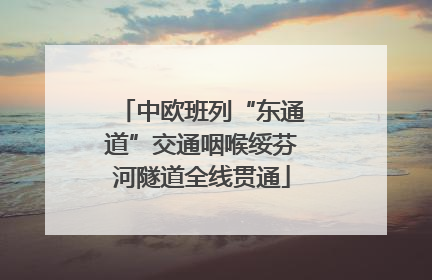 中欧班列“东通道”交通咽喉绥芬河隧道全线贯通