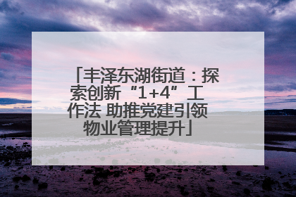 丰泽东湖街道：探索创新“1+4”工作法 助推党建引领物业管理提升