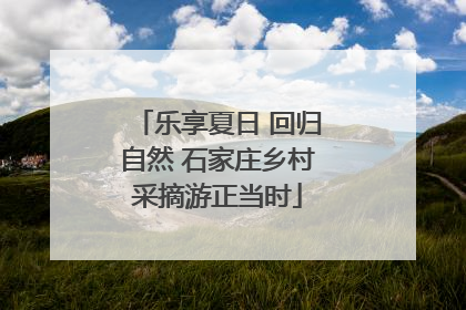 乐享夏日 回归自然 石家庄乡村采摘游正当时