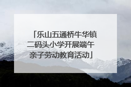 乐山五通桥牛华镇二码头小学开展端午亲子劳动教育活动