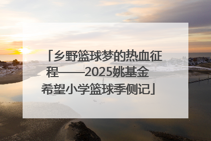 乡野篮球梦的热血征程——2025姚基金希望小学篮球季侧记