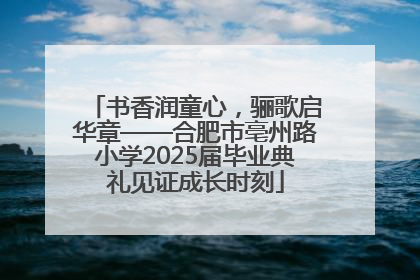 书香润童心，骊歌启华章——合肥市亳州路小学2025届毕业典礼见证成长时刻