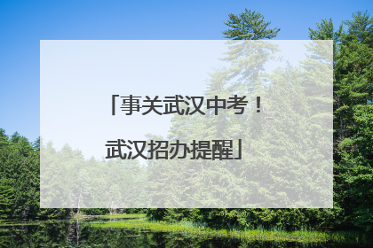 事关武汉中考！武汉招办提醒