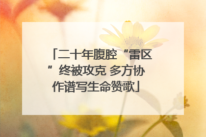 二十年腹腔“雷区”终被攻克 多方协作谱写生命赞歌