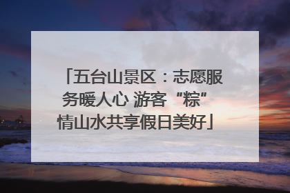 五台山景区：志愿服务暖人心 游客“粽”情山水共享假日美好