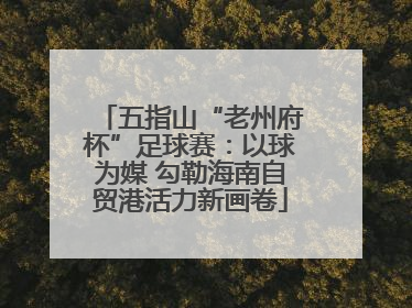 五指山“老州府杯”足球赛：以球为媒 勾勒海南自贸港活力新画卷
