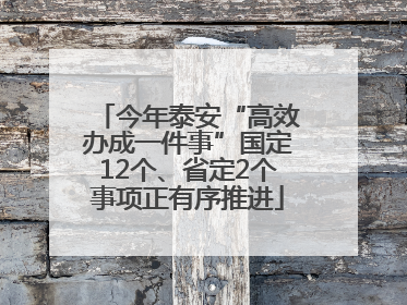 今年泰安“高效办成一件事”国定12个、省定2个事项正有序推进